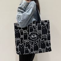 Women's Large Spring&summer Canvas Streetwear Shoulder Bag Canvas Bag sku image 9