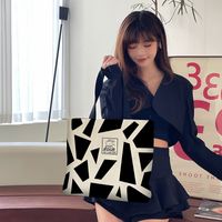 Women's Fashion Geometric Canvas Shopping Bags main image 1