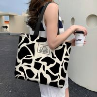 Women's Fashion Cow Pattern Canvas Shopping Bags main image 6