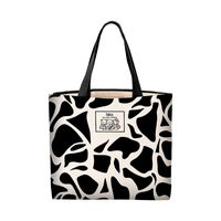 Women's Fashion Cow Pattern Canvas Shopping Bags main image 5