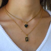 Retro Heart Shape Stainless Steel Titanium Steel Plating Inlay Opal Pendant Necklace 1 Piece main image 2