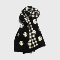 Unisex Fashion Plaid Smiley Face Polyester Warm Knitted Winter Scarves 1 Piece main image 5