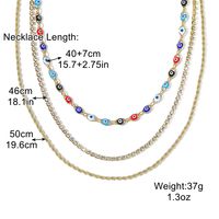 Fashion Devil's Eye Heart Shape Alloy Plating Artificial Rhinestones Women's Pendant Necklace sku image 18
