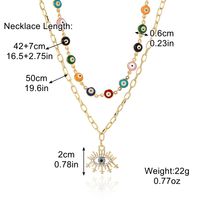 Fashion Devil's Eye Heart Shape Alloy Plating Artificial Rhinestones Women's Pendant Necklace sku image 21