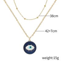 Fashion Devil's Eye Heart Shape Alloy Plating Artificial Rhinestones Women's Pendant Necklace sku image 11