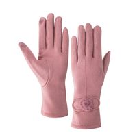 Women's Elegant Solid Color Plush Polyester Warm Gloves 1 Piece main image 2