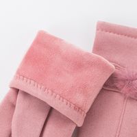 Women's Elegant Solid Color Plush Polyester Warm Gloves 1 Piece main image 5