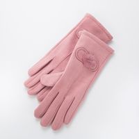 Women's Elegant Solid Color Plush Polyester Warm Gloves 1 Piece main image 3