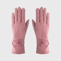 Women's Elegant Solid Color Plush Polyester Warm Gloves 1 Piece sku image 3
