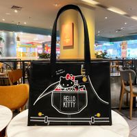 Women's Cute Cat Pu Leather Shopping Bags sku image 10