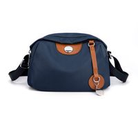 Women's Medium Nylon Solid Color Basic Zipper Dome Bag sku image 6