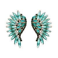 Glamour Ailes Alliage Incruster Strass Femmes Boucles D'oreilles 1 Paire main image 4