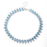 Glam Water Droplets Alloy Inlay Rhinestones Women's Necklace sku image 7