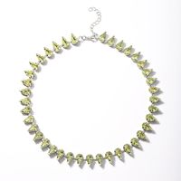 Glam Water Droplets Alloy Inlay Rhinestones Women's Necklace sku image 4