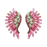 Glam Wings Alloy Inlay Rhinestones Women's Ear Studs 1 Pair sku image 1