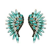 Glam Wings Alloy Inlay Rhinestones Women's Ear Studs 1 Pair sku image 5