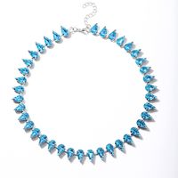 Glam Water Droplets Alloy Inlay Rhinestones Women's Necklace sku image 8