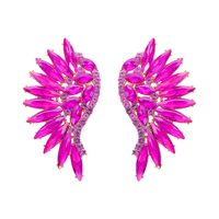 Glamour Ailes Alliage Incruster Strass Femmes Boucles D'oreilles 1 Paire sku image 9