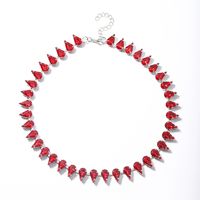 Glam Water Droplets Alloy Inlay Rhinestones Women's Necklace sku image 16