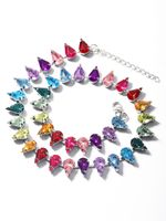 Glam Water Droplets Alloy Inlay Rhinestones Women's Necklace main image 2