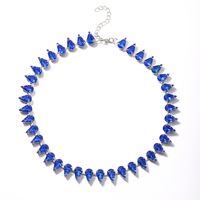 Glam Water Droplets Alloy Inlay Rhinestones Women's Necklace sku image 9