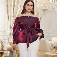 Elegant Fashion Solid Color Polyester Belt Blouse main image 3