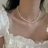 Simple Style Solid Color Pearl Necklace 1 Piece sku image 19