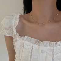 Simple Style Solid Color Pearl Necklace 1 Piece sku image 3