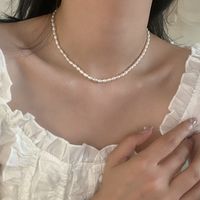 Simple Style Solid Color Pearl Necklace 1 Piece sku image 7