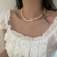 Simple Style Solid Color Pearl Necklace 1 Piece sku image 8