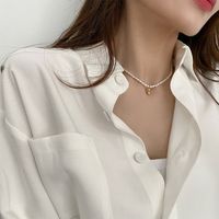 Simple Style Solid Color Pearl Necklace 1 Piece sku image 9