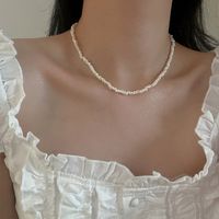 Simple Style Solid Color Pearl Necklace 1 Piece sku image 21