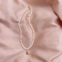 Simple Style Solid Color Pearl Necklace 1 Piece sku image 16