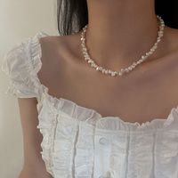 Simple Style Solid Color Pearl Necklace 1 Piece sku image 20