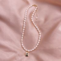 Simple Style Solid Color Pearl Necklace 1 Piece sku image 15