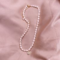 Simple Style Solid Color Pearl Necklace 1 Piece sku image 14
