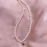 Simple Style Solid Color Pearl Necklace 1 Piece sku image 17