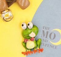 Cartoon Style Frog Alloy Enamel Inlay Artificial Gemstones Unisex Brooches sku image 3