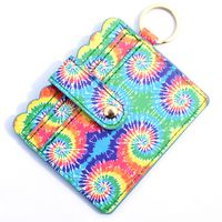 Unisex Color Block Plaid Flower Pu Leather Zipper Buckle Card Holders main image 5