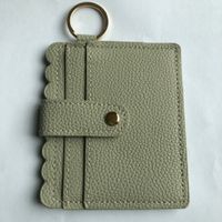 Unisex Color Block Plaid Flower Pu Leather Zipper Buckle Card Holders sku image 21