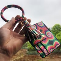 Retro Color Block Tassel Pu Leather Bag Pendant Keychain 1 Piece main image 1