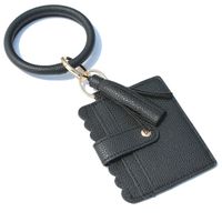 Retro Color Block Tassel Pu Leather Bag Pendant Keychain 1 Piece main image 2