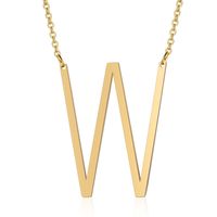 Stainless Steel Fashion Polishing Letter Necklace sku image 48