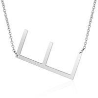 Stainless Steel Fashion Polishing Letter Necklace sku image 5