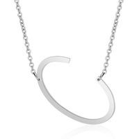 Acier Inoxydable Mode Polissage Lettre Collier sku image 3