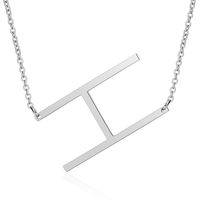 Stainless Steel Fashion Polishing Letter Necklace sku image 8