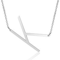 Stainless Steel Fashion Polishing Letter Necklace sku image 11