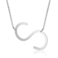 Stainless Steel Fashion Polishing Letter Necklace sku image 19