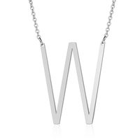 Stainless Steel Fashion Polishing Letter Necklace sku image 23