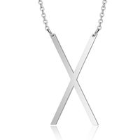 Stainless Steel Fashion Polishing Letter Necklace sku image 24